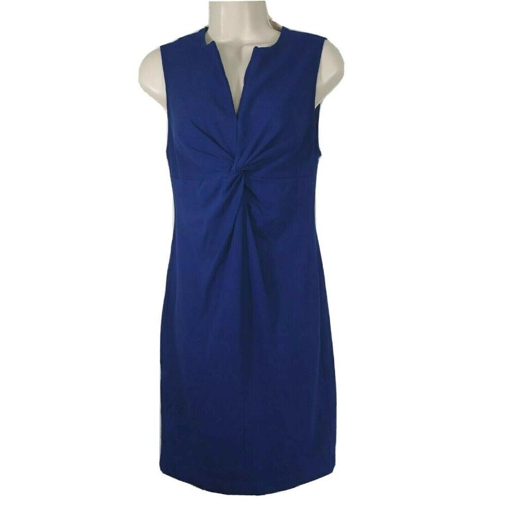 Philosophy Republic Knotted V-neck Sheath Dress Women Size S Blue